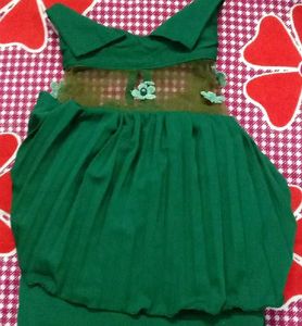 new Green off shoulder netted top