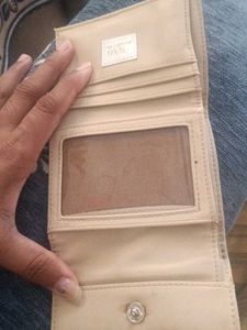 Mango Beige Foldable Wallet