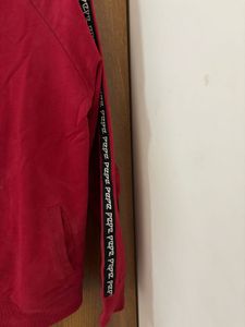 Maroon Zip-Up Jacket of pepe jeans