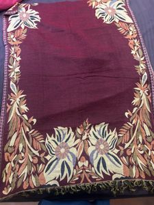 Floral Maroon Shawl for light winters