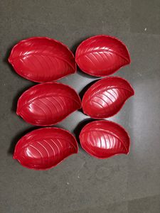 Leaf Shape Serving Plates Set of 6