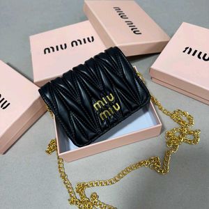 MIUMIU WALLET WITH CHAIN SLING in QUILT