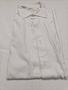 Classic White Men's Button-Up Shirt