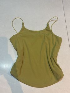 Chic Olive Green Spaghetti Strap Tank Top