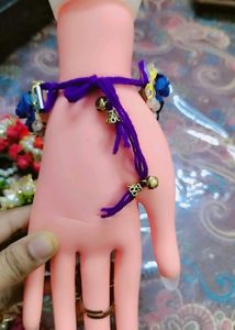 Handmade Flower Bracelet With Ring