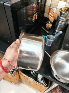 Stainless Steel Cooking Pots 3 ltr nd 1.5 lt