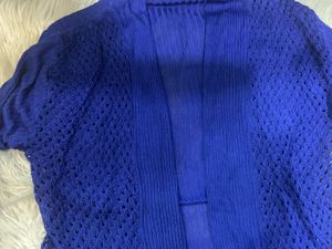 Blue Knit Cardigan