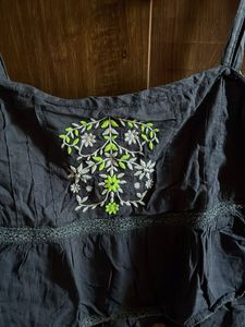 Boho Embroidered Crop Top