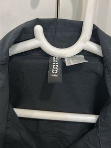 H&amp;m- worn only once- Black Drawstring Waist Shirt