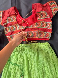 Vibrant Green Lehenga Choli Set