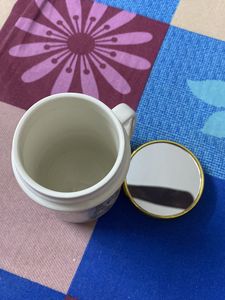 Ceramic Pairs Print Coffee Mug With Mirror