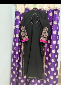 Elegant Black and Pink Kurta Set