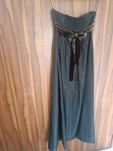 Imported Black Gown With Brown Shining