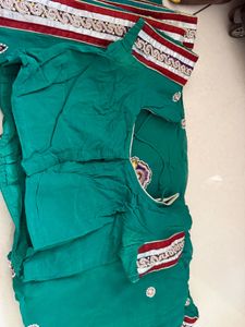 Embellished Green Saree