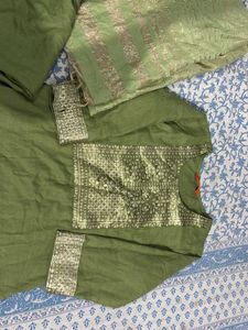 Green Kurta Set with Dupatta
