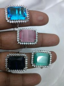 American Diamond Silver Ring