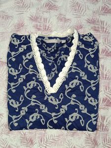 Blue Printed Kurta