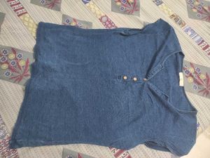Blue Denim Style Top