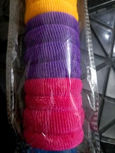 24 Colorful Hair Ties - Pack of Elastic Bands