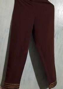 Elegant Brown &amp; Ethnic Top and Pant Set 🎀