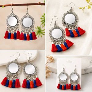 Boho Mirror Tassel Earrings