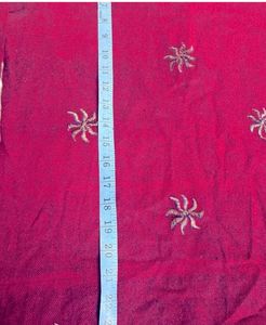 Maroon Woollen Top With Embroidery inGolden Thread