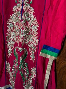Kashmiri Embroidered Pink Kurta