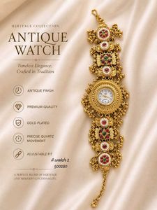 Antique Gold Plated Watch Bracelet
