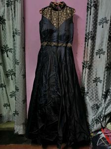 Elegant Black Embellished Gown