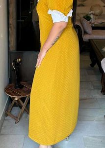 Vintage Polka Dot Dress Self Designed L Size