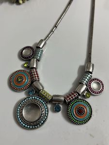 Statement Necklace with Colorful Accents