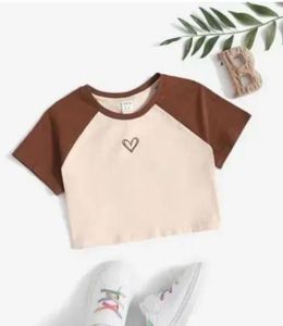 Cute Heart Graphic Crop Top