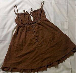 Chic Brown Mini Dress