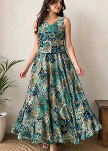 Boho Floral Print Maxi Dress