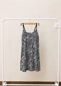 Zebra Print Spaghetti Strap Dress