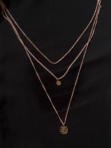 Layered Coin Pendant Necklace