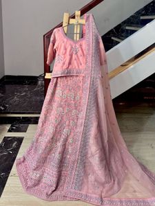 new like Elegant Pink Embroidered Lehenga Choli