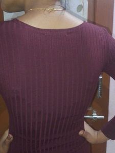 Burgundy Wrap Dress