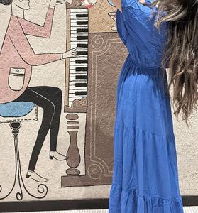 Blue Tiered Maxi Dress❤️