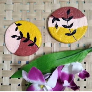 Paper Mache Coaster Set of 2