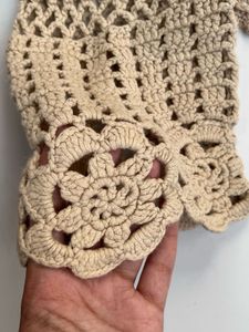 Crochet Bell Sleeve Crop Top