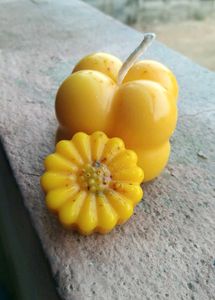 Unique Yellow Bubble Candle