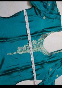 Teal Embroidered Kurta Set