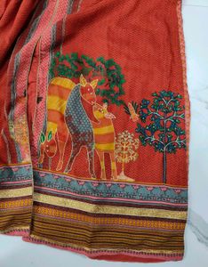 BIBA Yellow &amp; Red Floral Print Kurti