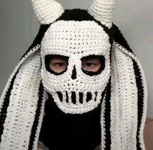 Skull Crochet Balaclava Hat
