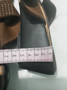 Sparkly Brown Wedge Sandals