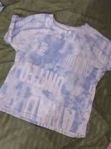 blue elegant casual t shirt ...size S