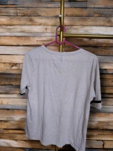 Beige Manhattan Printed Oversized Tshirt For Women