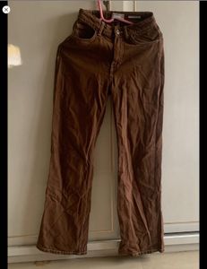 Brown Wide Leg Jeans