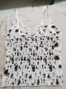 Stylish Cami Top with Lace Trim
